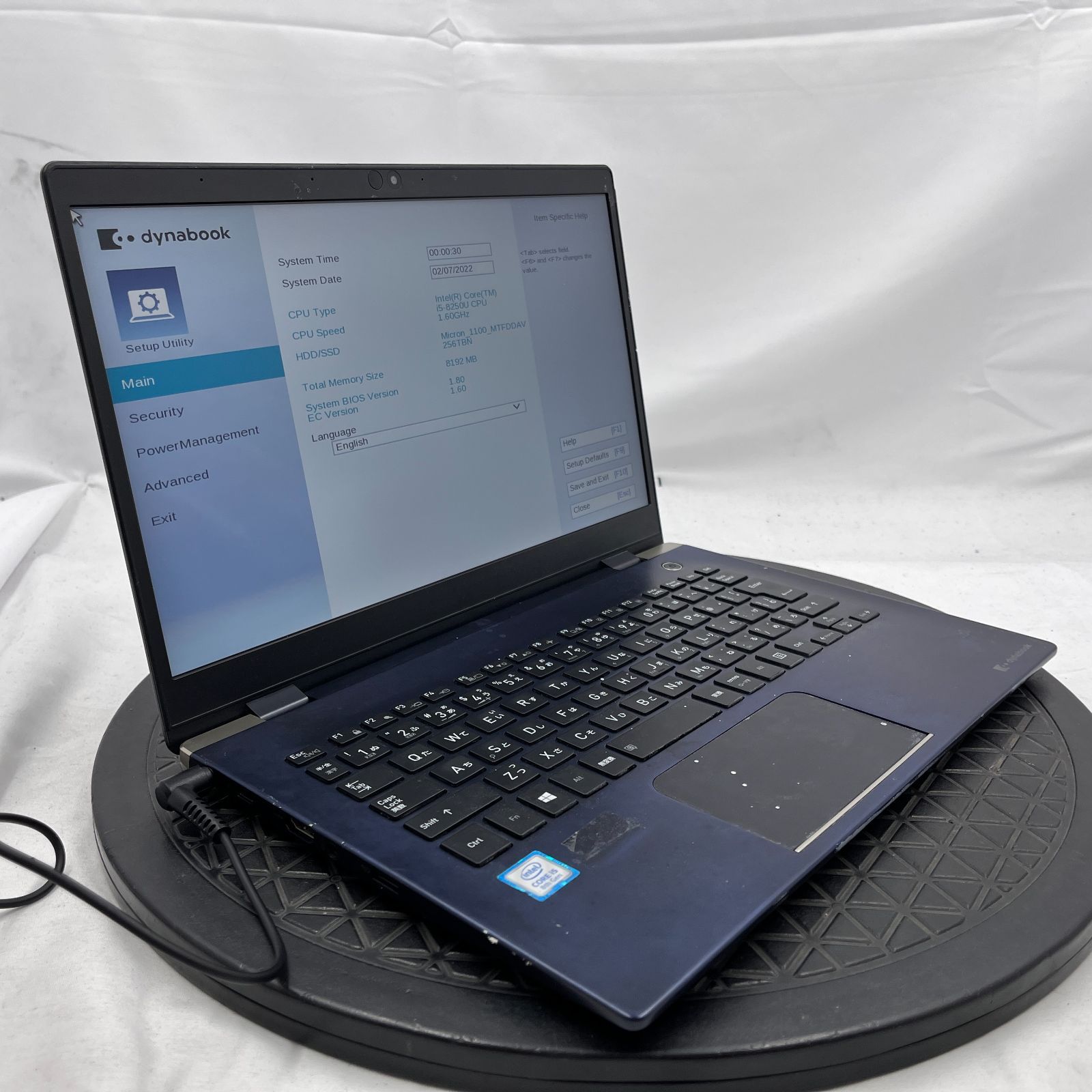 BT内蔵無し Dynabook 東芝 P 1-G 6 JD-BL Core i 5 8250 U 8 GB SSD 256 13.3インチ OS無し ノートパソコン RM 679