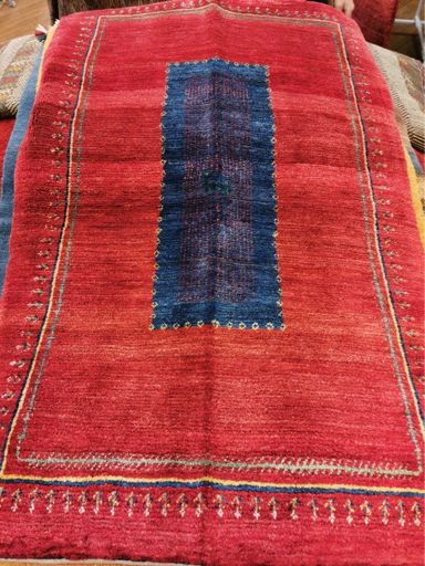 ギャッベ 手織りウールラグ 152 97 cm カシュガイ