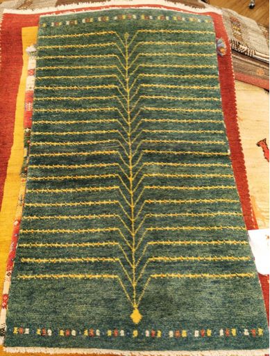 ギャッベ 手織りウールラグ 138 81 cm カシュガイ