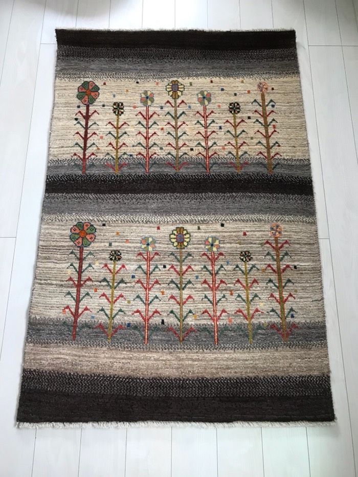 ギャッベ 手織りウールラグ 162 117 cm カシュガイ