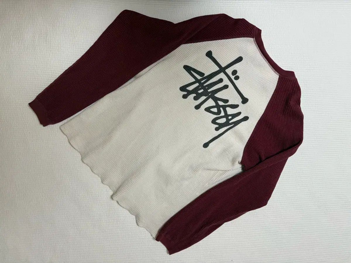 L STUSSY ツートン サーマル ロングスリーブ