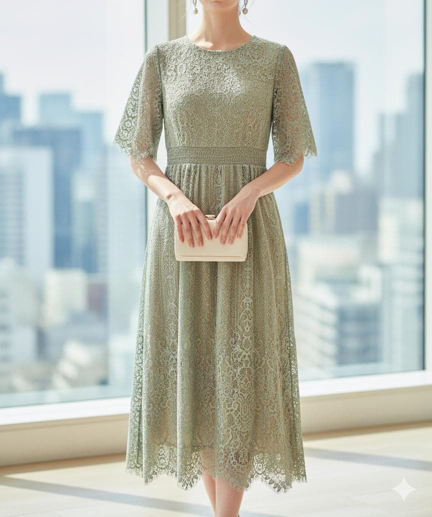 Pour Vous プールヴー ロングワンピース ドレス ミントグリーン4 L