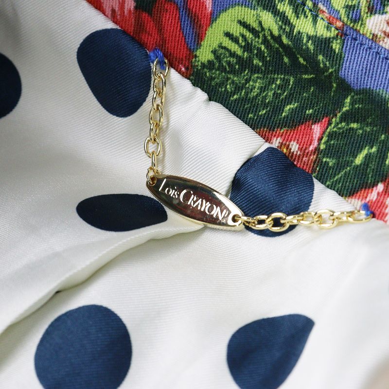 2017SS ロイスクレヨン Lois CRAYON バード刺繍入り フラワープリント  