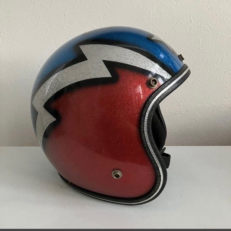 サンダーボルト NESCO☆ビンテージヘルメット 1970年代 XLサイズ 赤 青