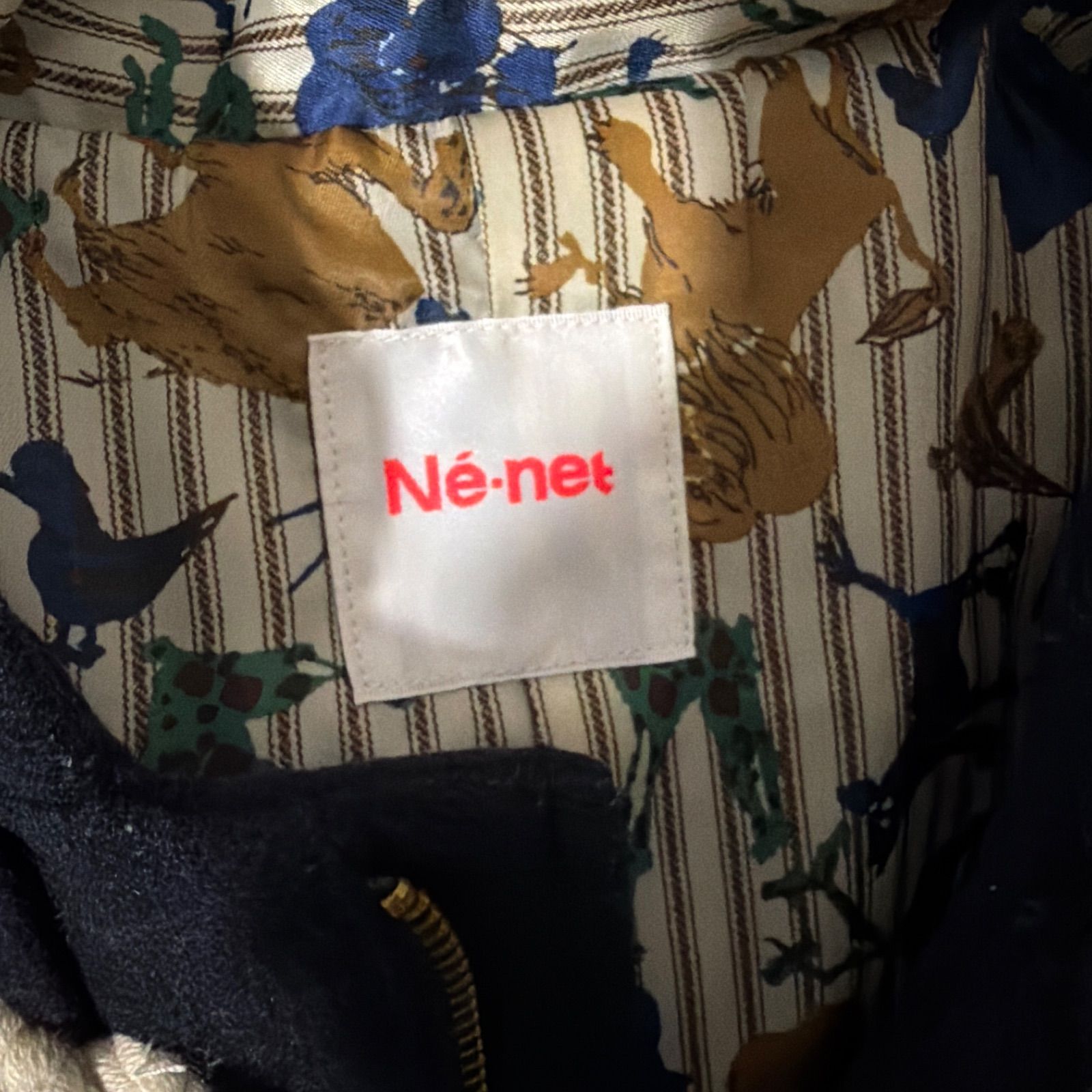 Z1634Né-net ダッフルジャケット ネネット Ne-net 裏地動物 ダッフル