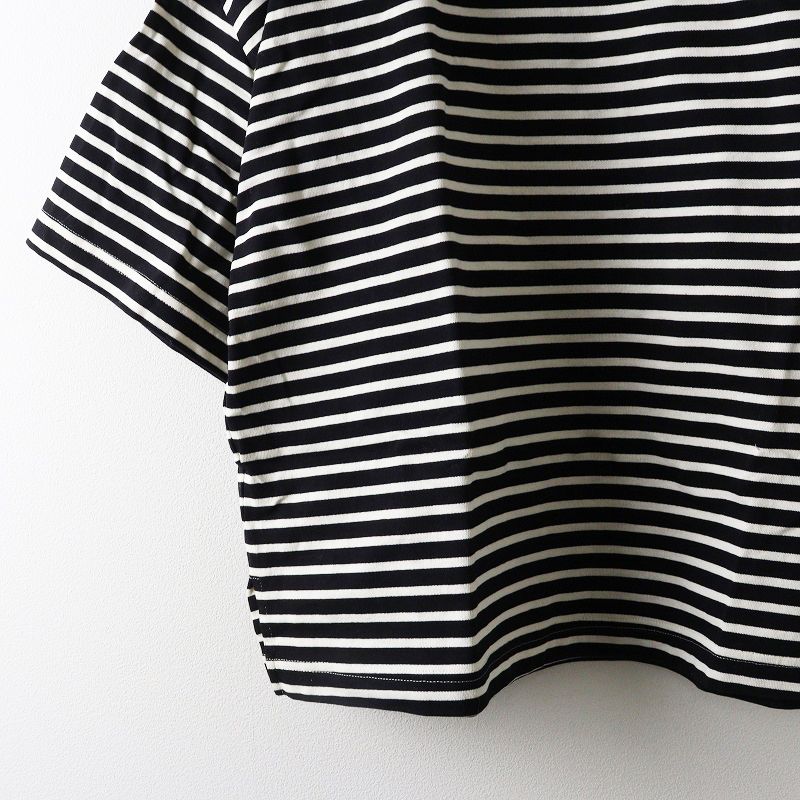 美品 アトリエナルセ atelier naruse cotton border cut&sewn コットン