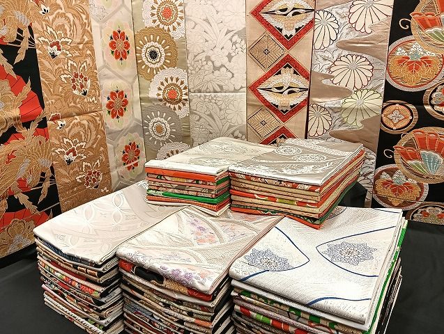 91点セット袋帯 刺繍佐賀錦更紗宝相華鳳凰波頭花柄 正絹着用可能多数 まとめ売り 91点セット袋帯 刺繍佐賀錦更紗宝相華鳳凰波頭花柄 正絹