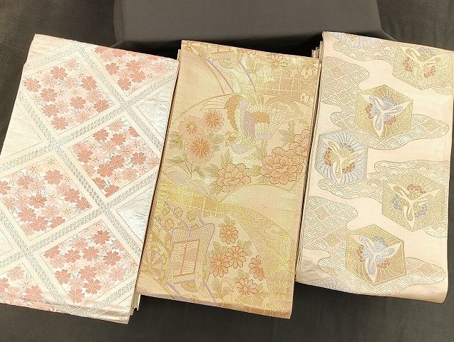 91点セット袋帯 刺繍佐賀錦更紗宝相華鳳凰波頭花柄 正絹着用可能多数 まとめ売り 91点セット袋帯 刺繍佐賀錦更紗宝相華鳳凰波頭花柄 正絹