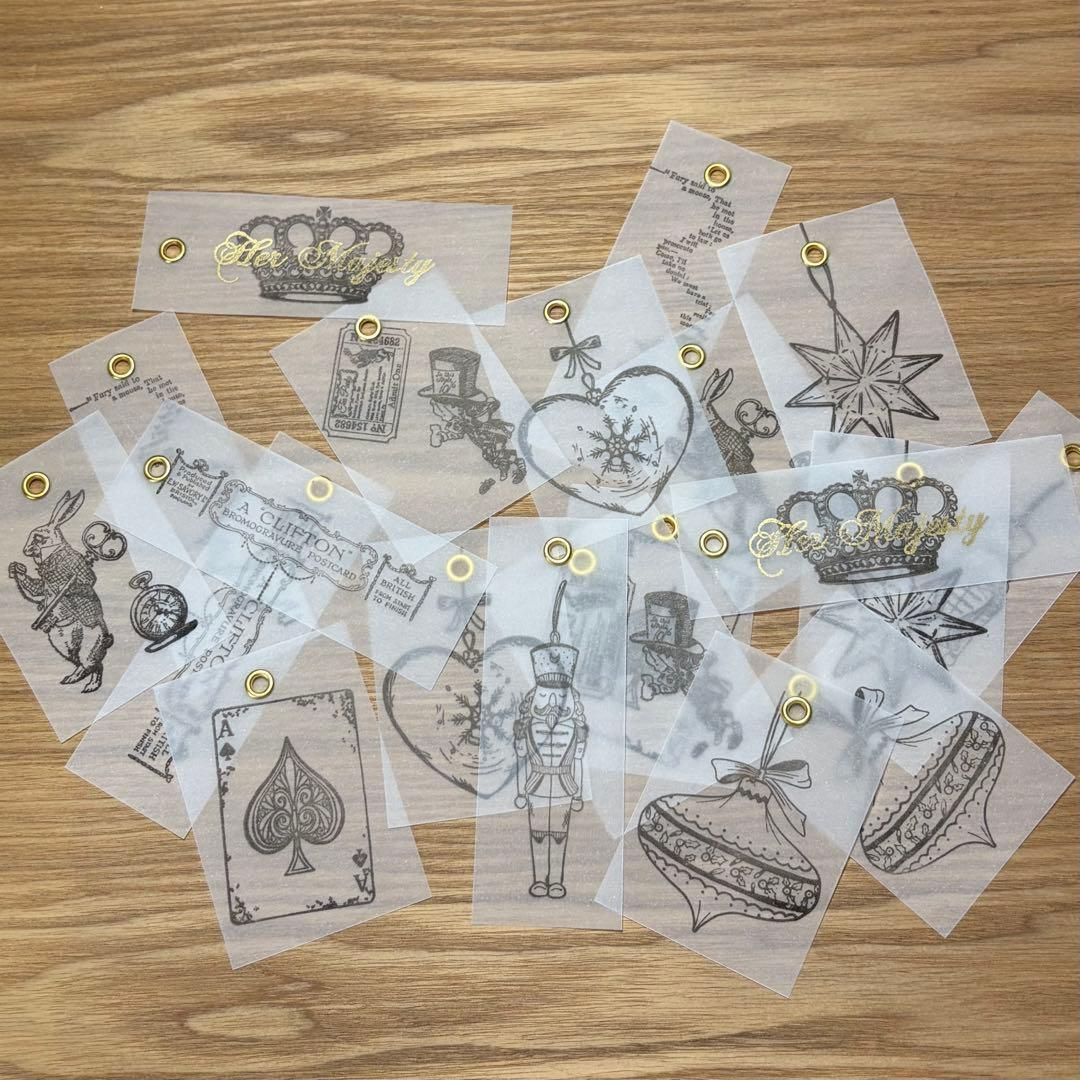 数量限定☆トレーシングペーパータグ トレペ コラージュ プレゼント