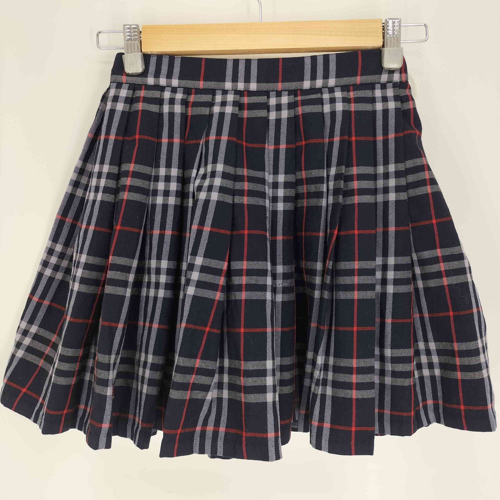 バーバリーズ チェック柄 プリーツ ミニスカート レディース 150