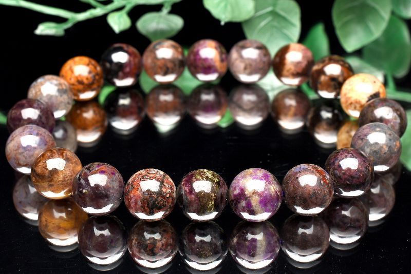 １点物 癒やしの石 ブラウン スギライト 10 mm ブレスレット パワーストーン 天然石 _U 8063