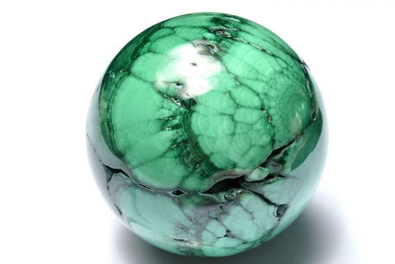 一点物】大きめ マラカイト 孔雀石 スフィア 丸玉 ✩.*˚天然石