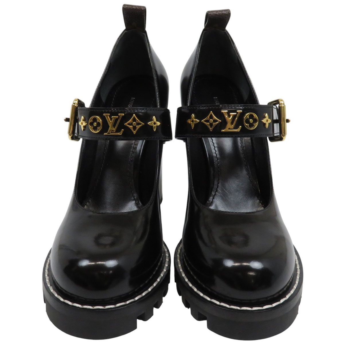 ルイヴィトン スタートレイル ライン パンプス モノグラム 1 A 952 V レディース ブラック LOUIS VUITTON アパレル 小物