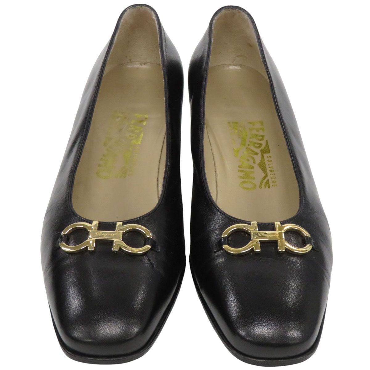 フェラガモ ガンチーニ パンプス レディース ブラック Salvatore Ferragamo アパレル 小物