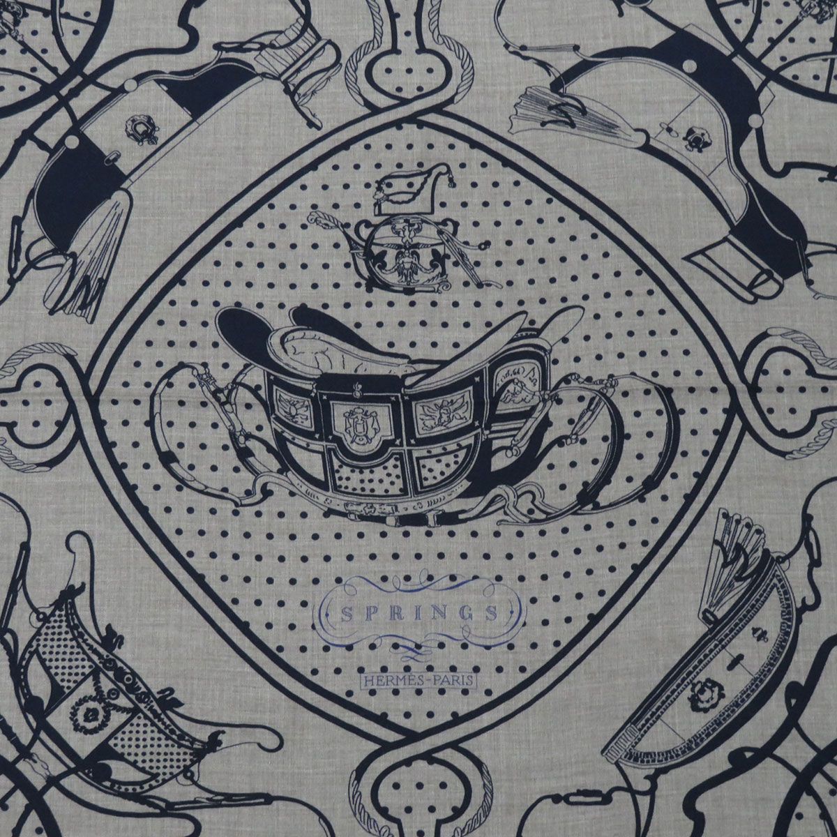 HERMES エルメス カレジェアン SPRINGS スプリングス エルメス カレジェアン SPRINGS スプリングス ショール ユニセックス