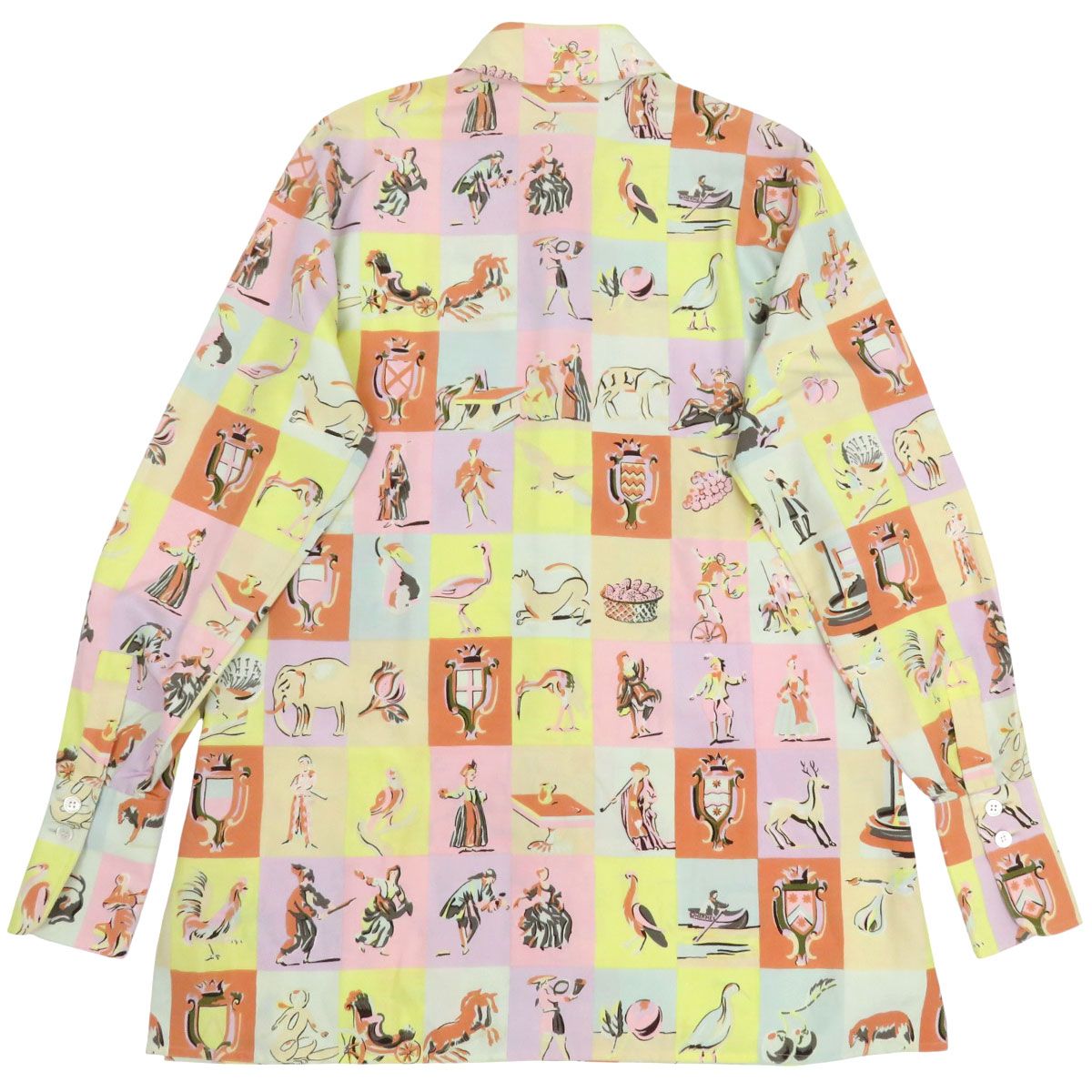 エルメス ロングスリーブ シルク シャツ レディース マルチ HERMES アパレル 小物