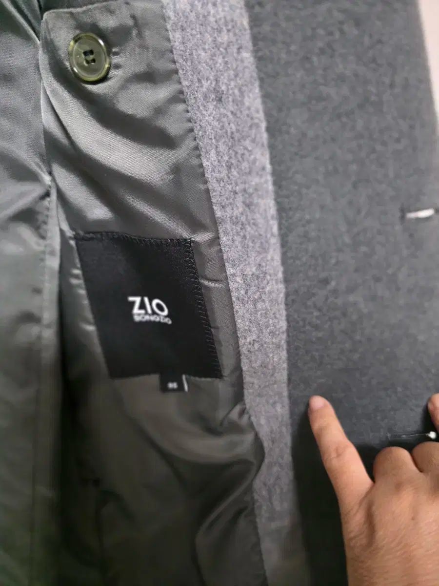  SONGZIO HOMME ソンジオ オム チャコール グレー ロング コート チェスターコート ジャケット アウター