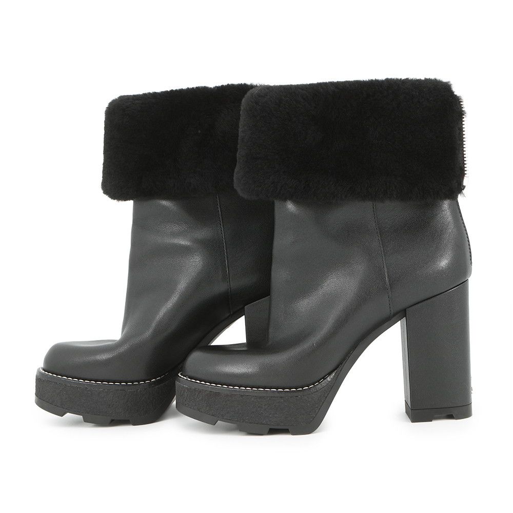 ルイヴィトン ブーツ シアリング レザー LV ボブール・ライン アンクル