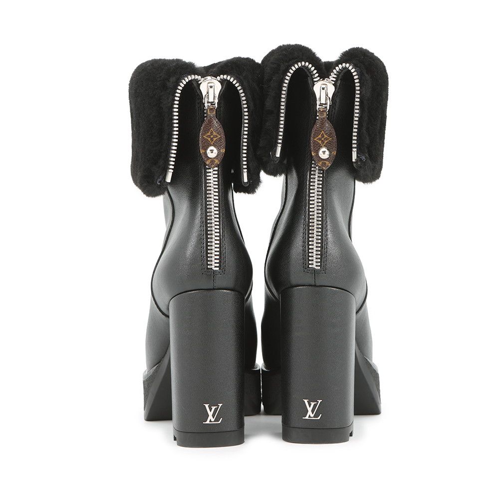 ルイヴィトン ブーツ シアリング レザー LV ボブール・ライン アンクル