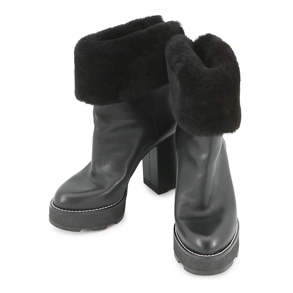 ルイヴィトン ブーツ シアリング レザー LV ボブール・ライン アンクル