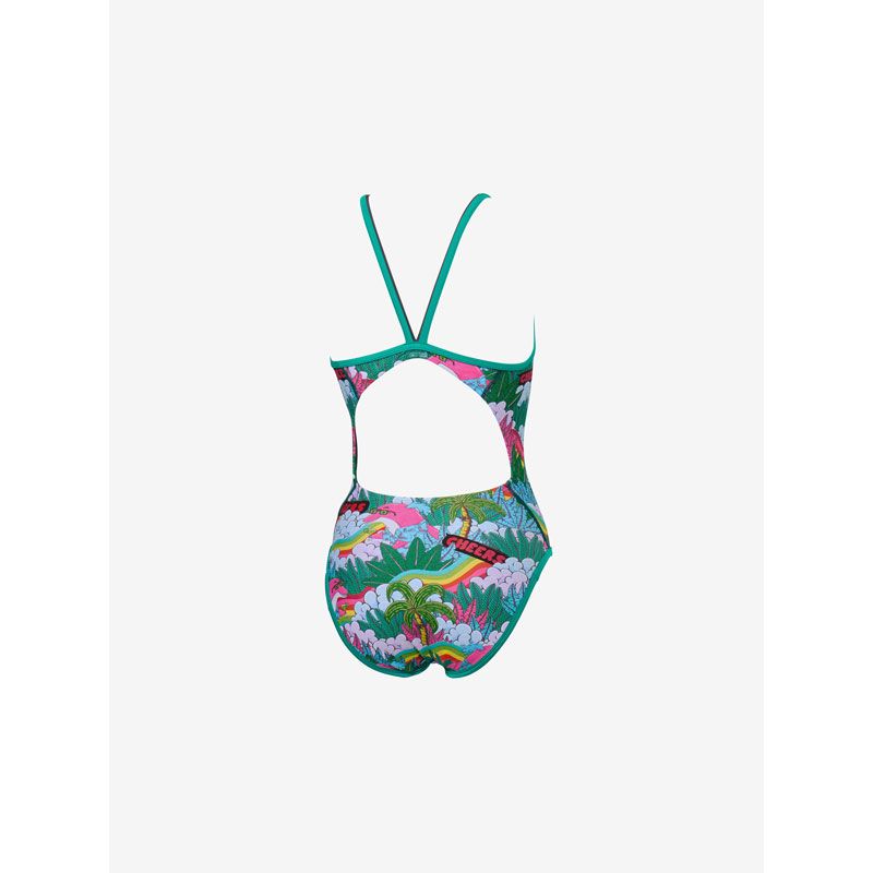 その他 スピード speedo MULGA T-SUIT Swim 水着(レディース) (STW02551MU)、(PG)ピンク×グリーン