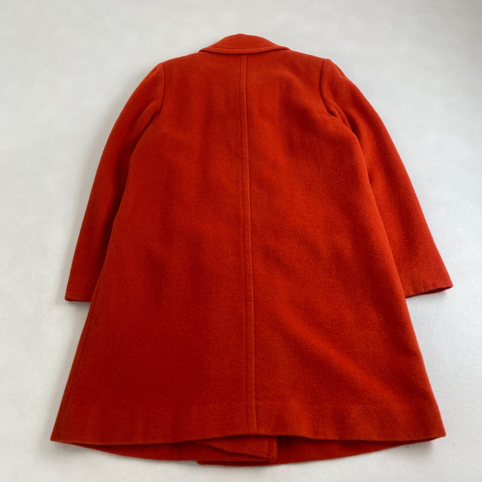 イヴサンローラン ピーコート ロング丈 オレンジ ポケット 36 M相当