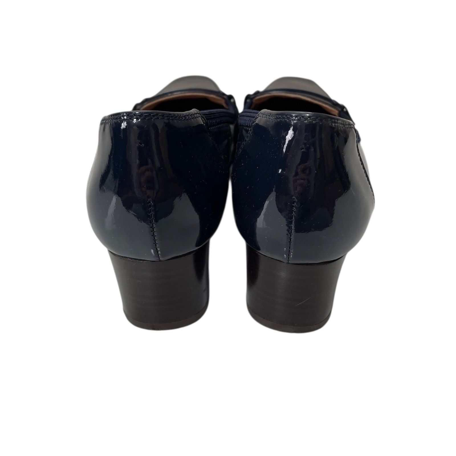 銀座かねまつ　専用です Z1614 GINZA Kanematsu 銀座かねまつ スクエアトゥエナメルローファー