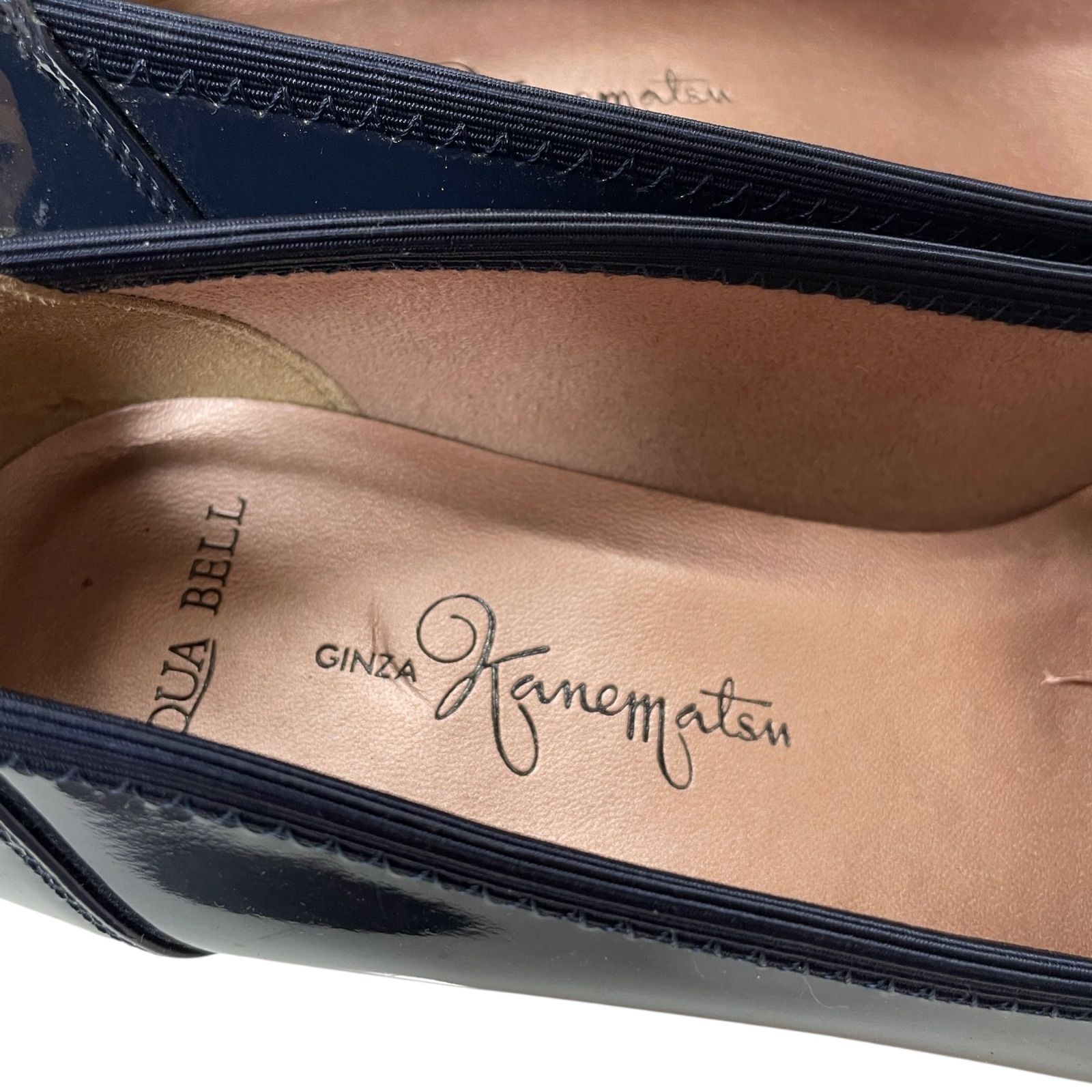 Z1614 GINZA Kanematsu 銀座かねまつ スクエアトゥエナメルローファー