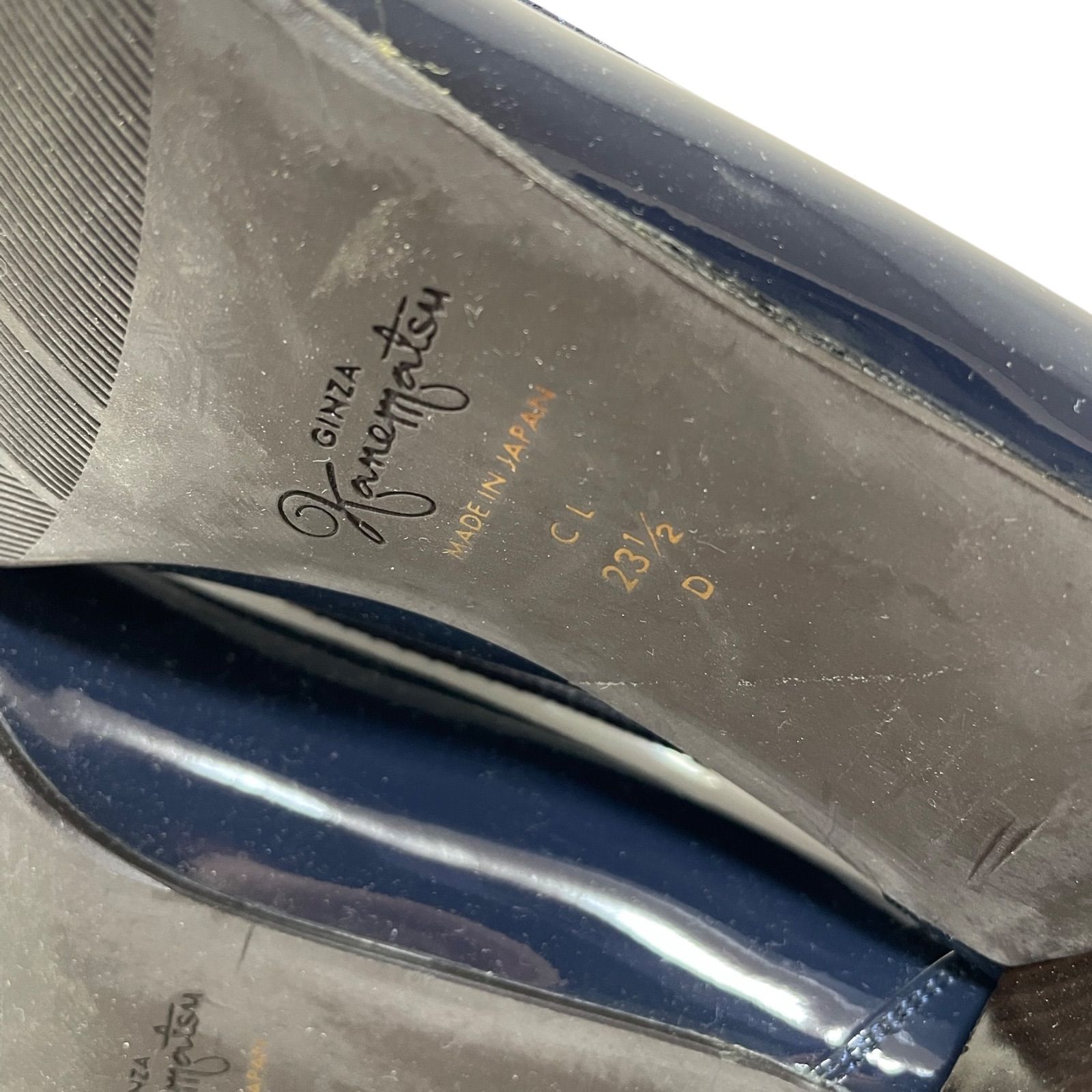 Z1614 GINZA Kanematsu 銀座かねまつ スクエアトゥエナメルローファー