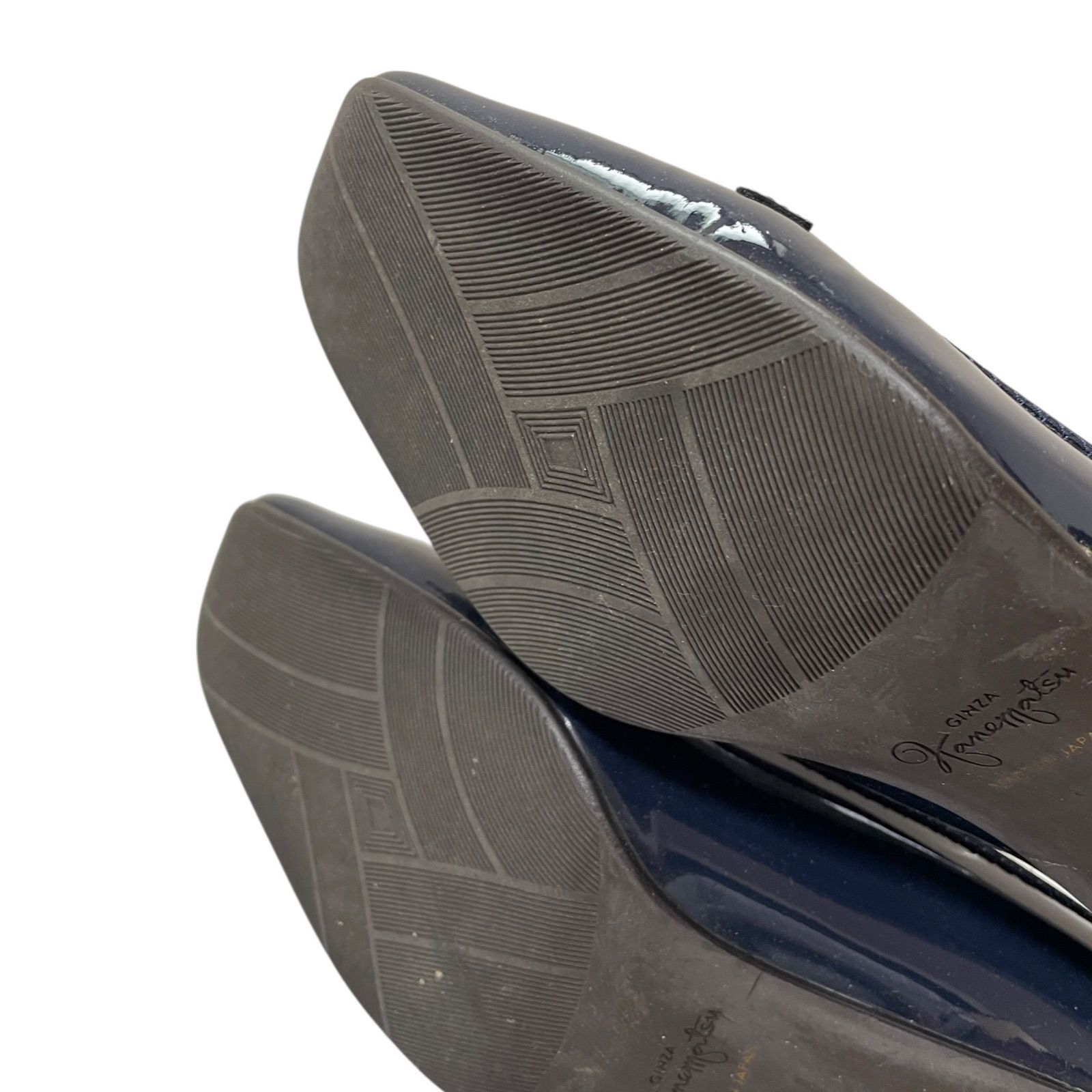 Z1614 GINZA Kanematsu 銀座かねまつ スクエアトゥエナメルローファー