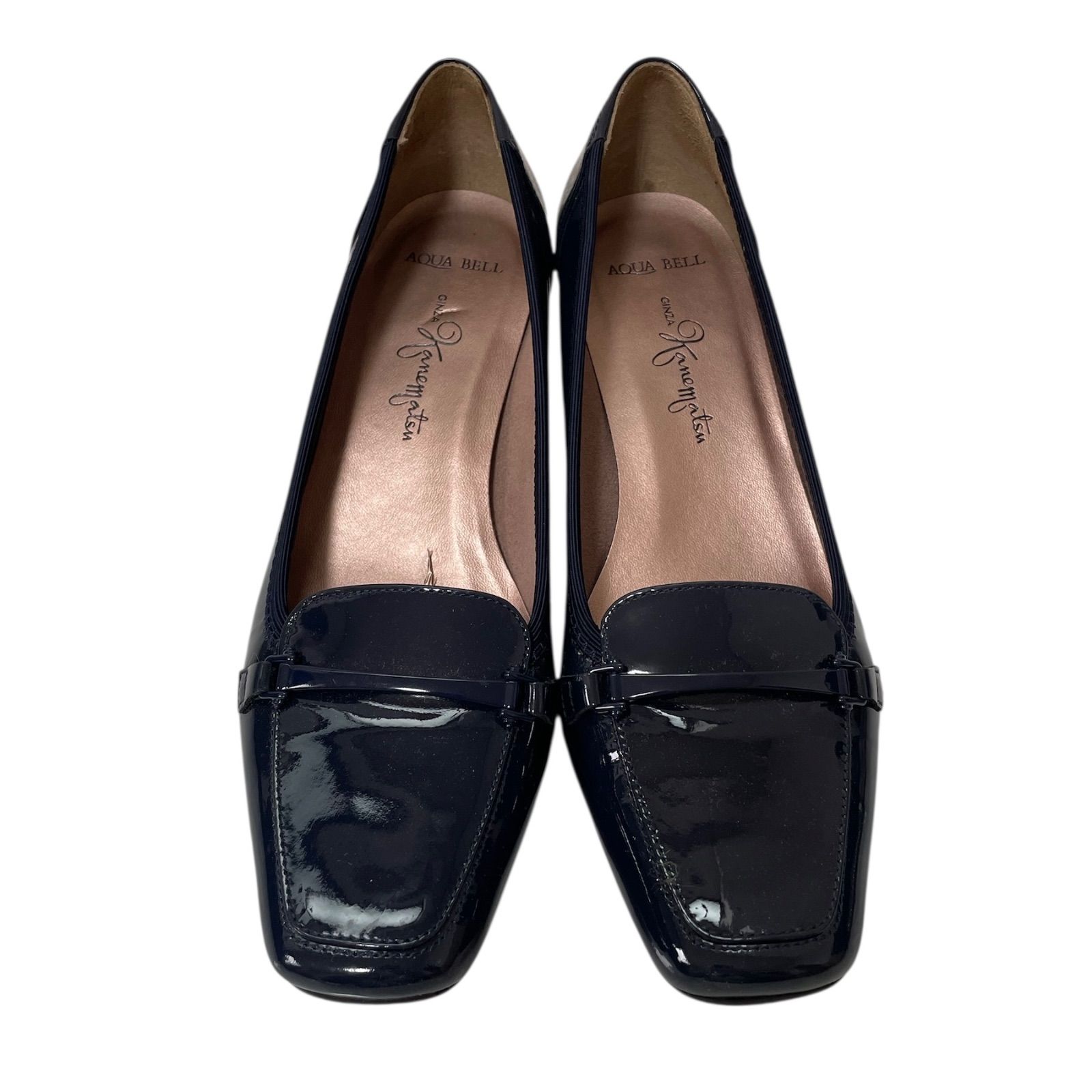 Z1614 GINZA Kanematsu 銀座かねまつ スクエアトゥエナメルローファー