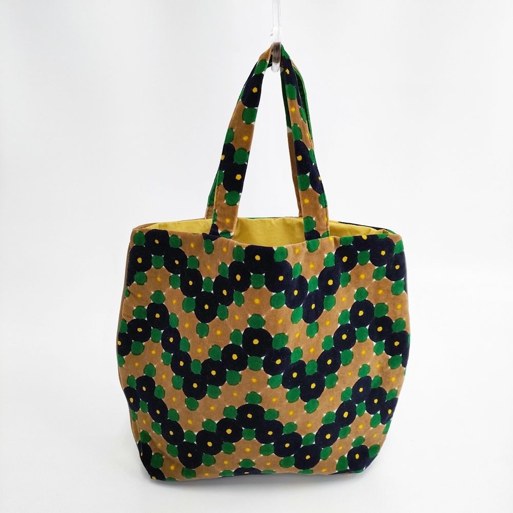 mina perhonen BEAMS別注 forest ring ベルベット トートバッグ 多色