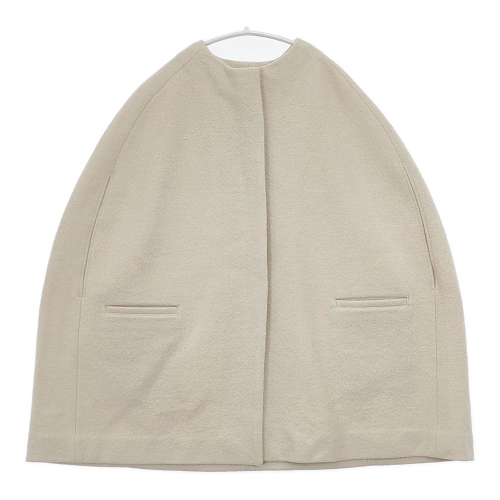 evam eva プレスウール ノーカラー ポンチョコート F グレー evam eva