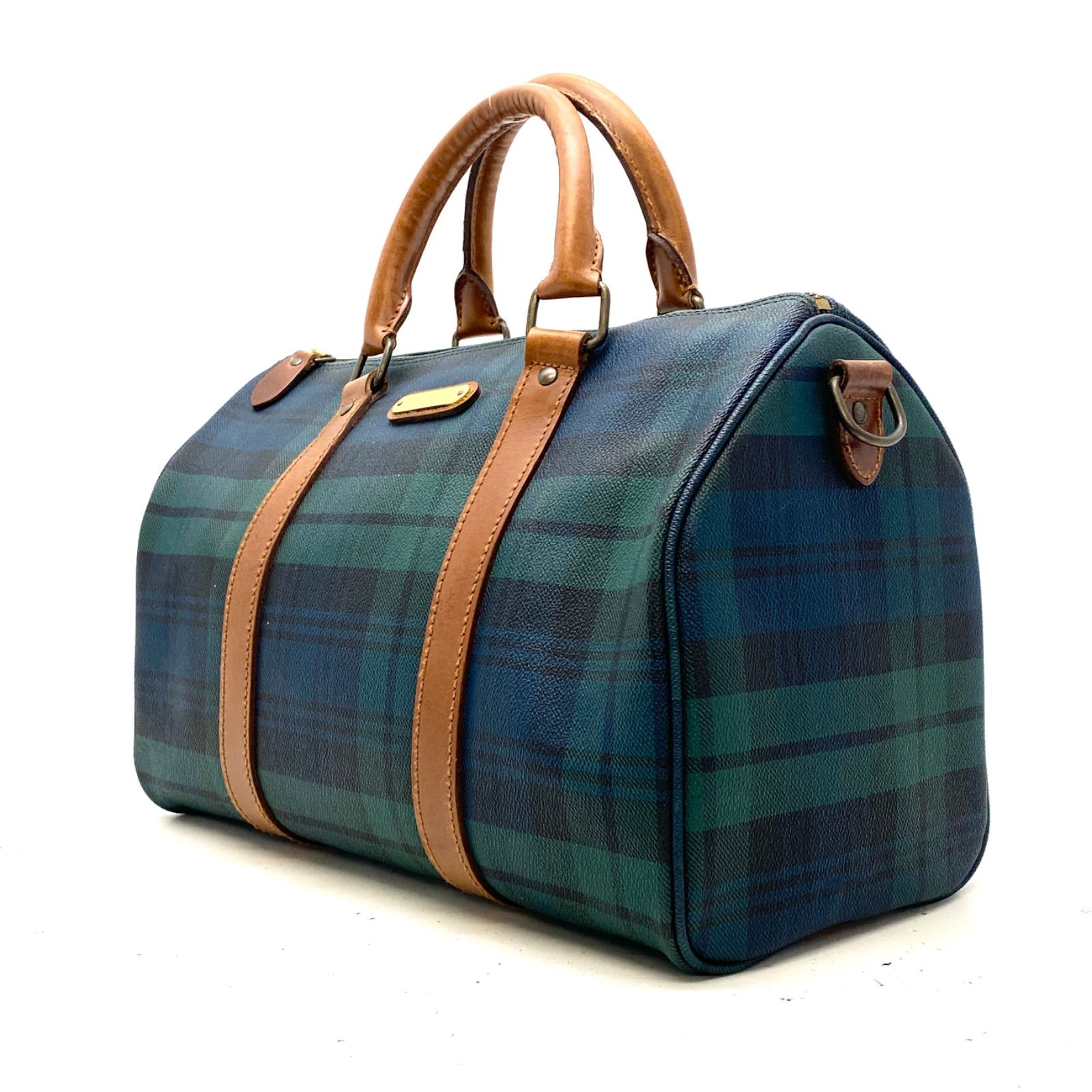 ポロ ハンド ミニボストンバッグ チェック 旅行 ラルフローレン FY281