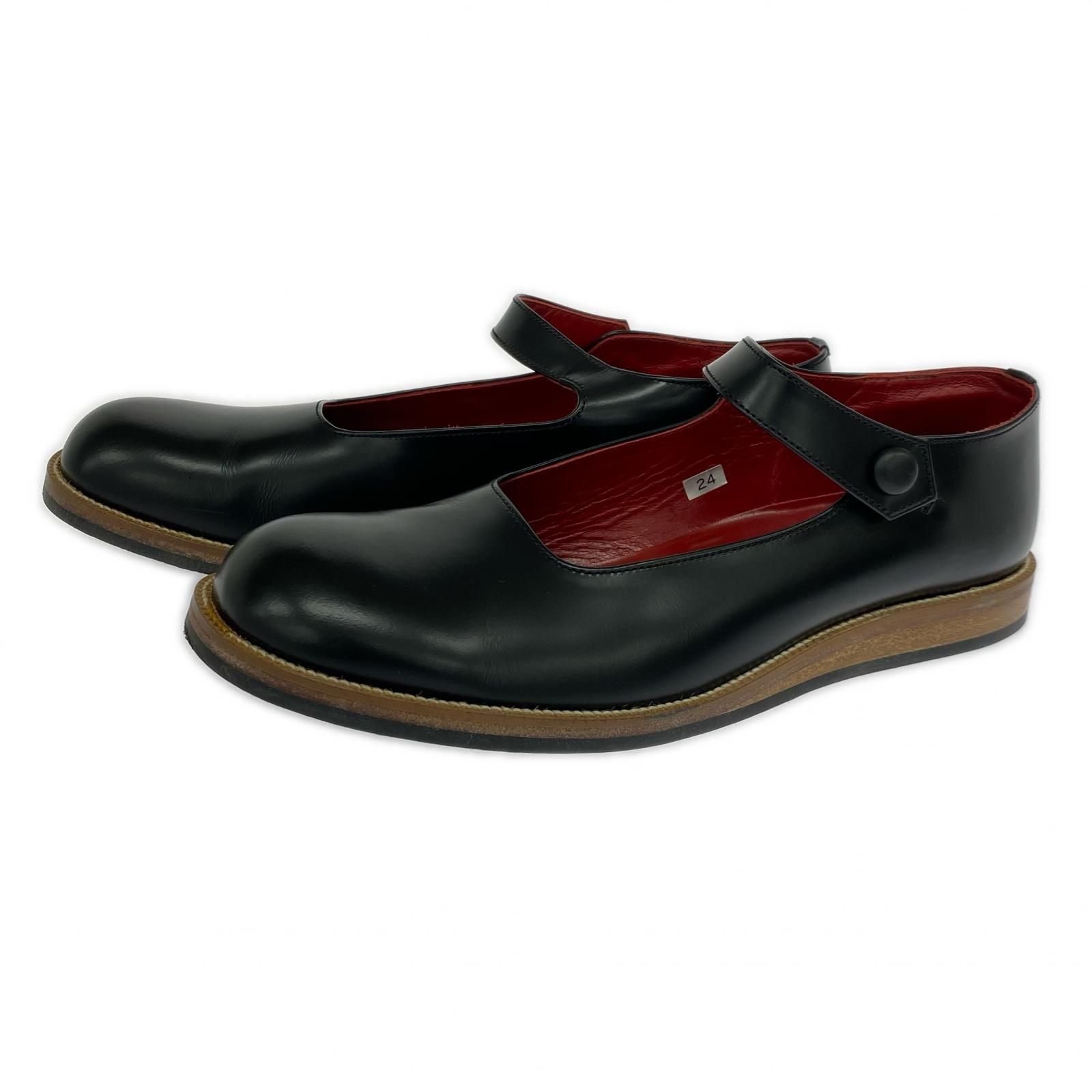 tricot COMME des GARCONS 革製ストラップシューズ COMME des GARCONS tricot ﾚｻﾞｰｽﾄﾗｯﾌﾟｼｭｰｽﾞ24.0 - メルカリ