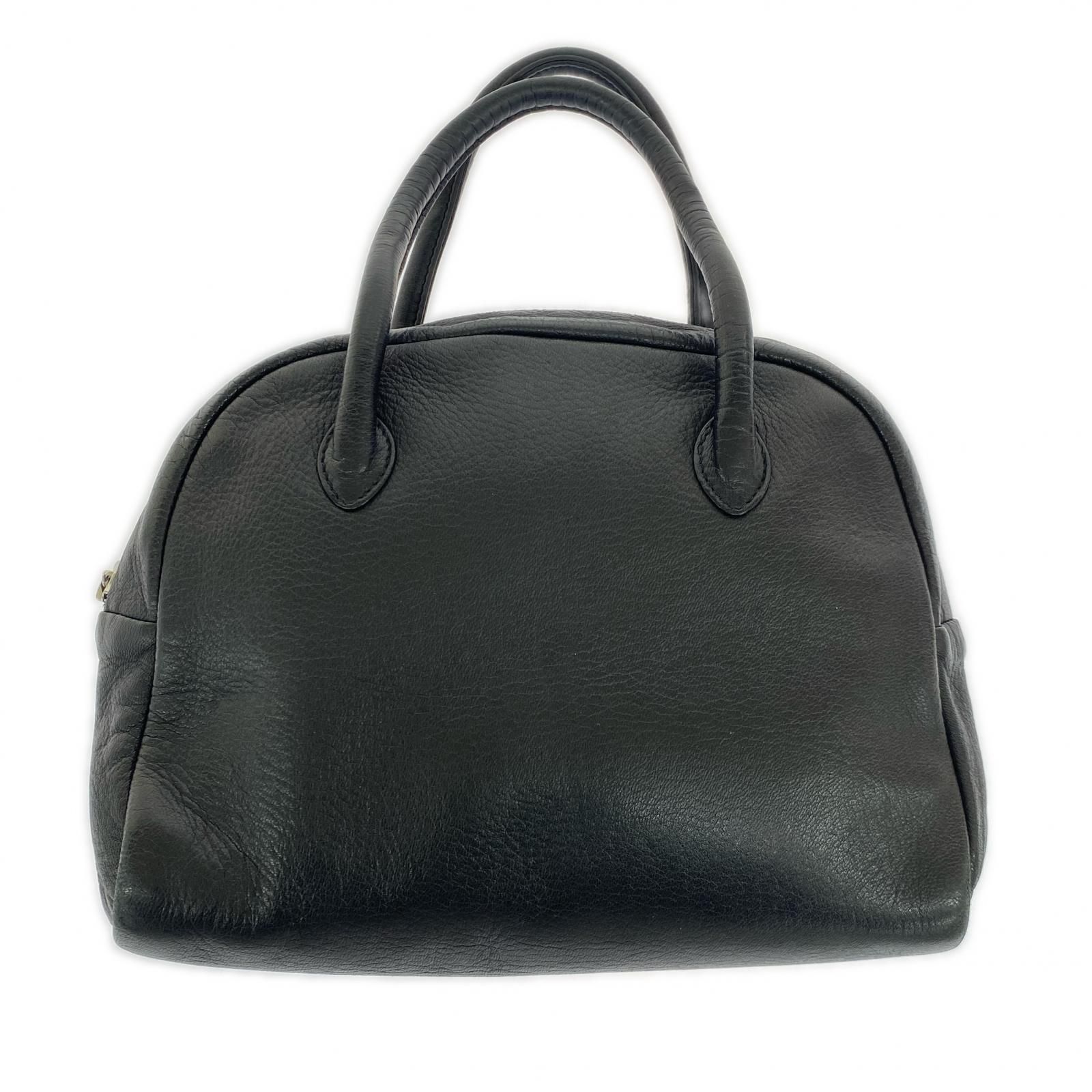 Aeta レザーハンドバッグ ブラック