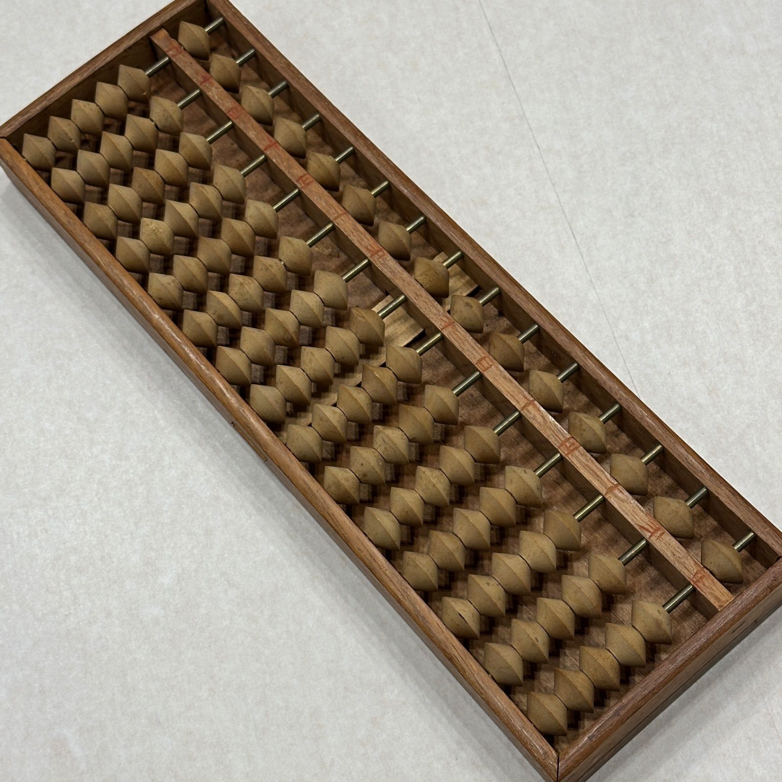 下町【昭和レトロ】そろばん 算盤 五つ玉15桁 アンティーク 骨董品