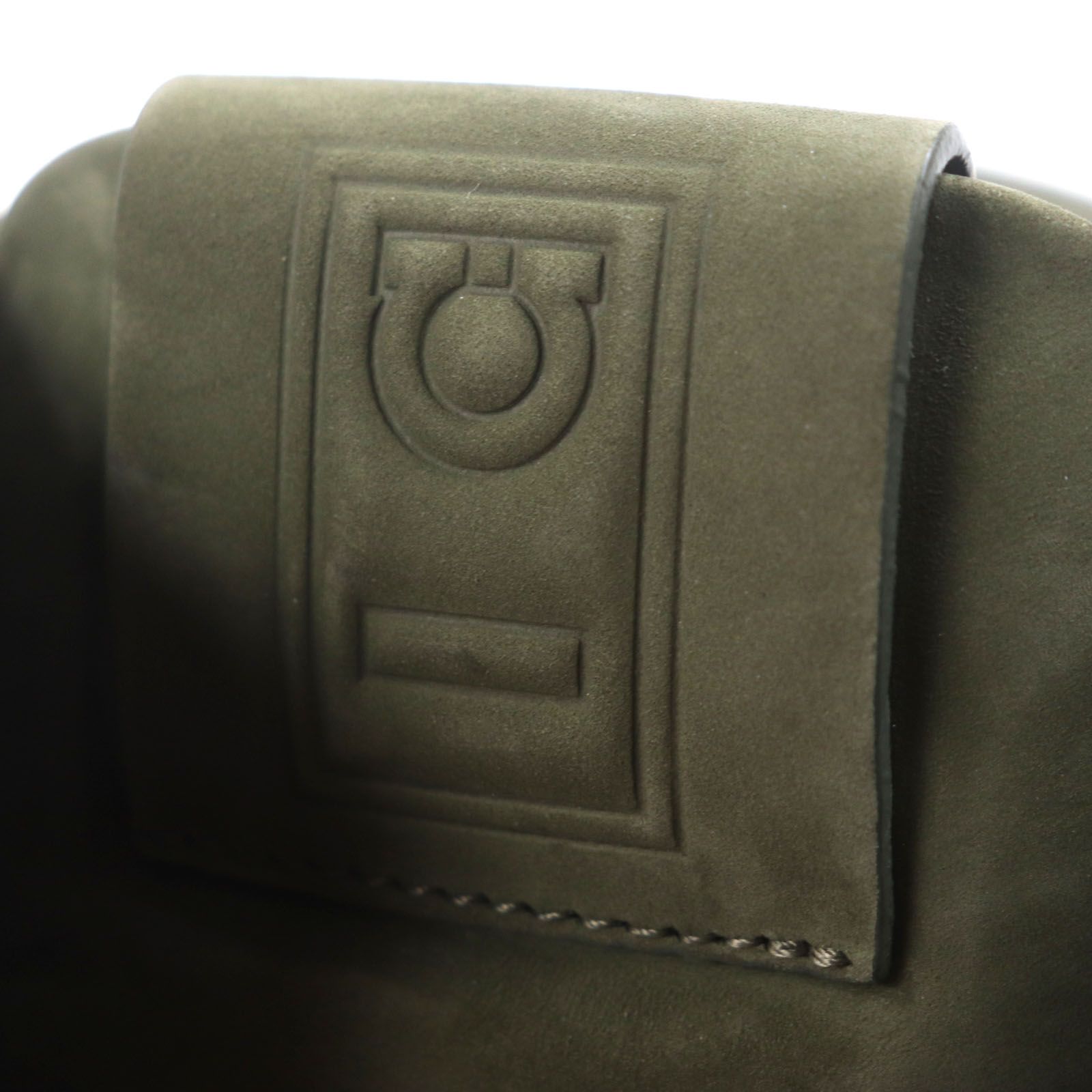 極美品▽FERRAGAMO フェラガモ COLORADO ヌバックカーフレザー レース