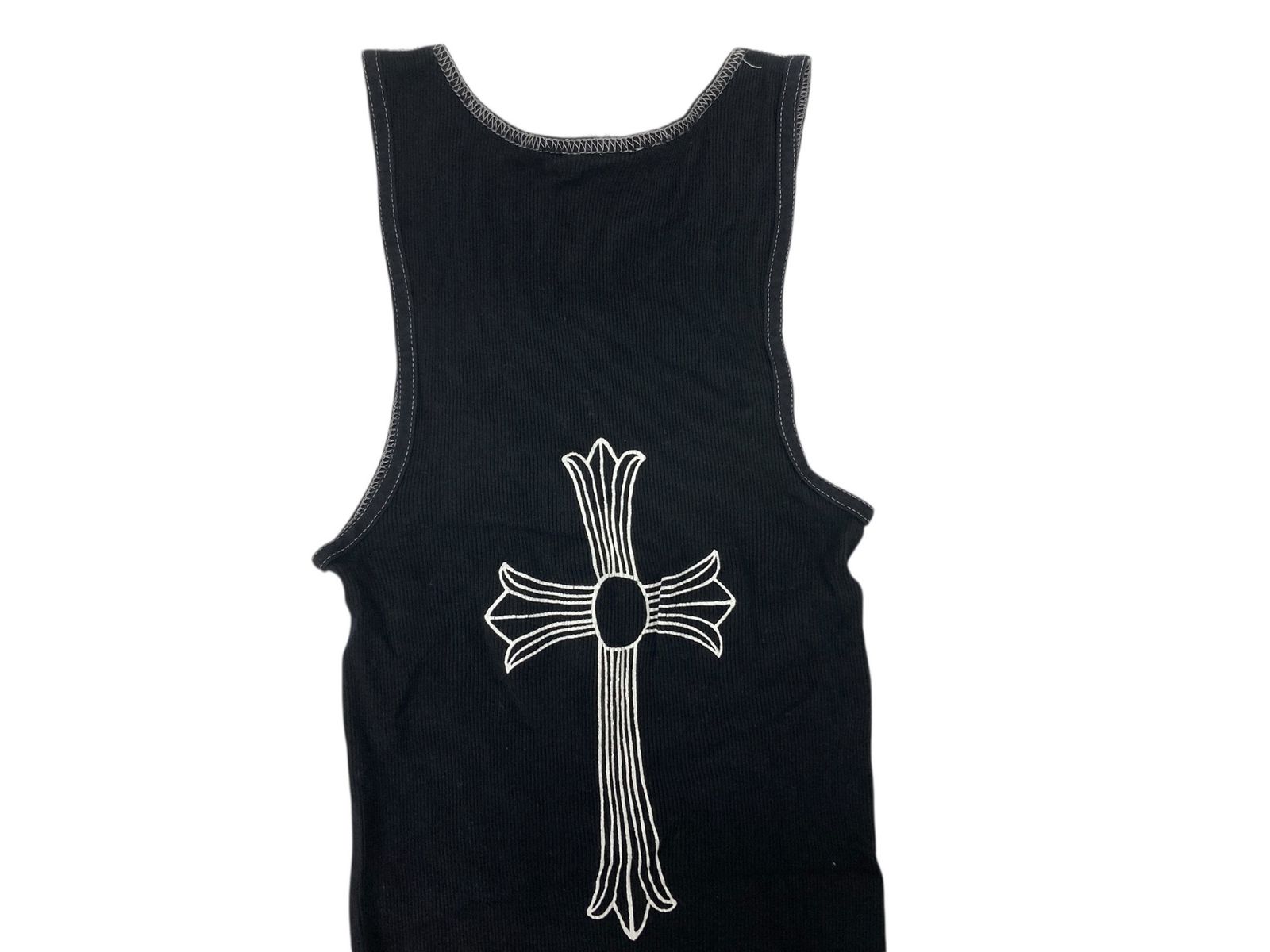 CHROME HEARTS (クロムハーツ) リブタンクトップ CH ホースシューロゴ