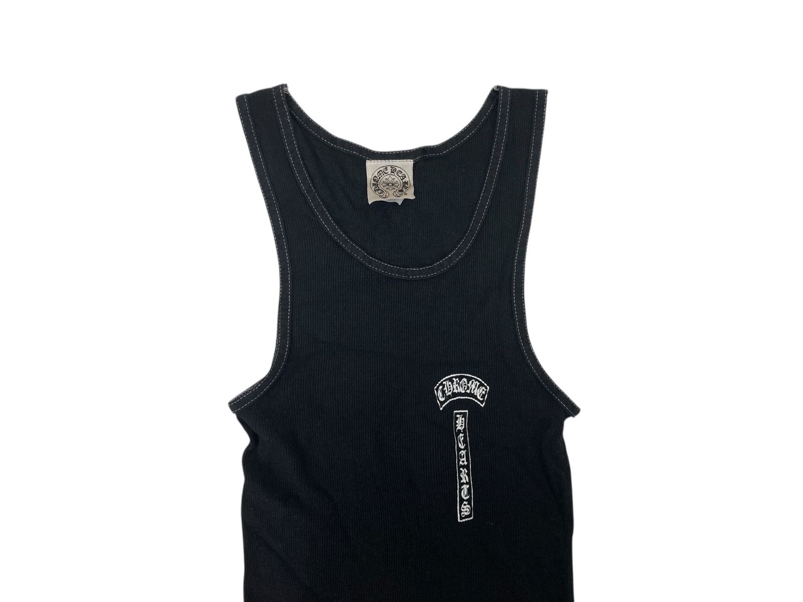 CHROME HEARTS (クロムハーツ) リブタンクトップ CH ホースシューロゴ