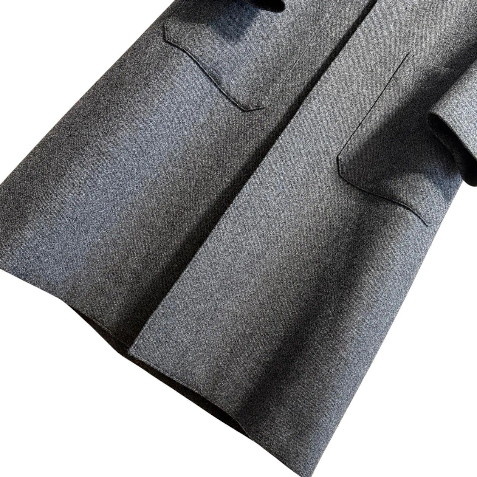 極美品★ハイク★WOOL SHOP COAT★近年モデル★グレー HYKE ウールショップコート WOOL SHOP COAT グレー オーバーサイズ