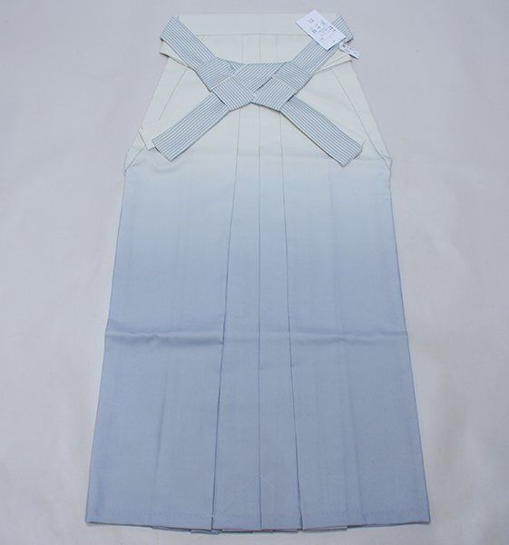 袴 無地袴 暈し Lサイズ 袴丈87 cm 91 95 アイボリー×グレー 紐裏ストライプ 卒業式 NO 38246