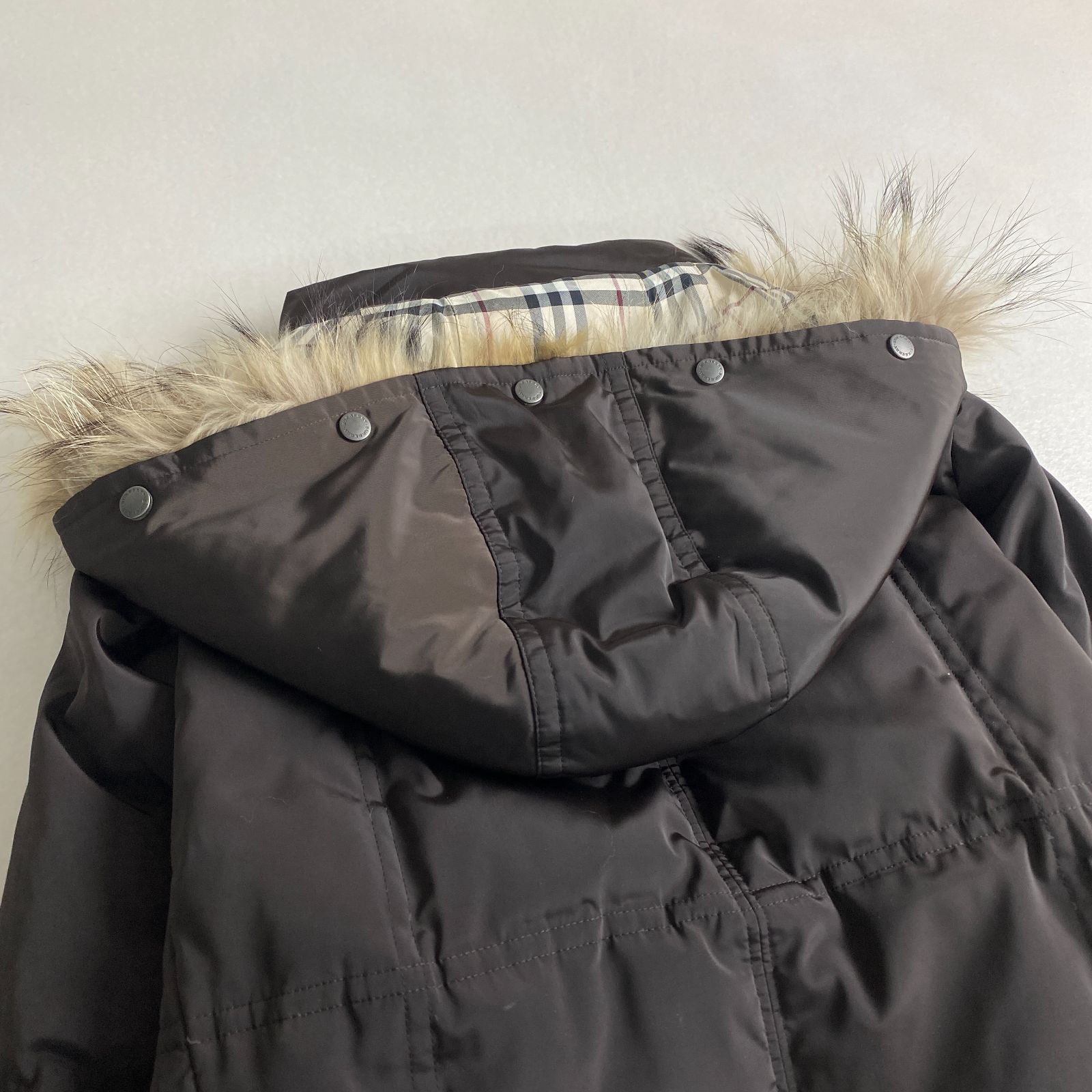 バーバリーロンドン ダウンジャケット 3way ノバチェック ファー