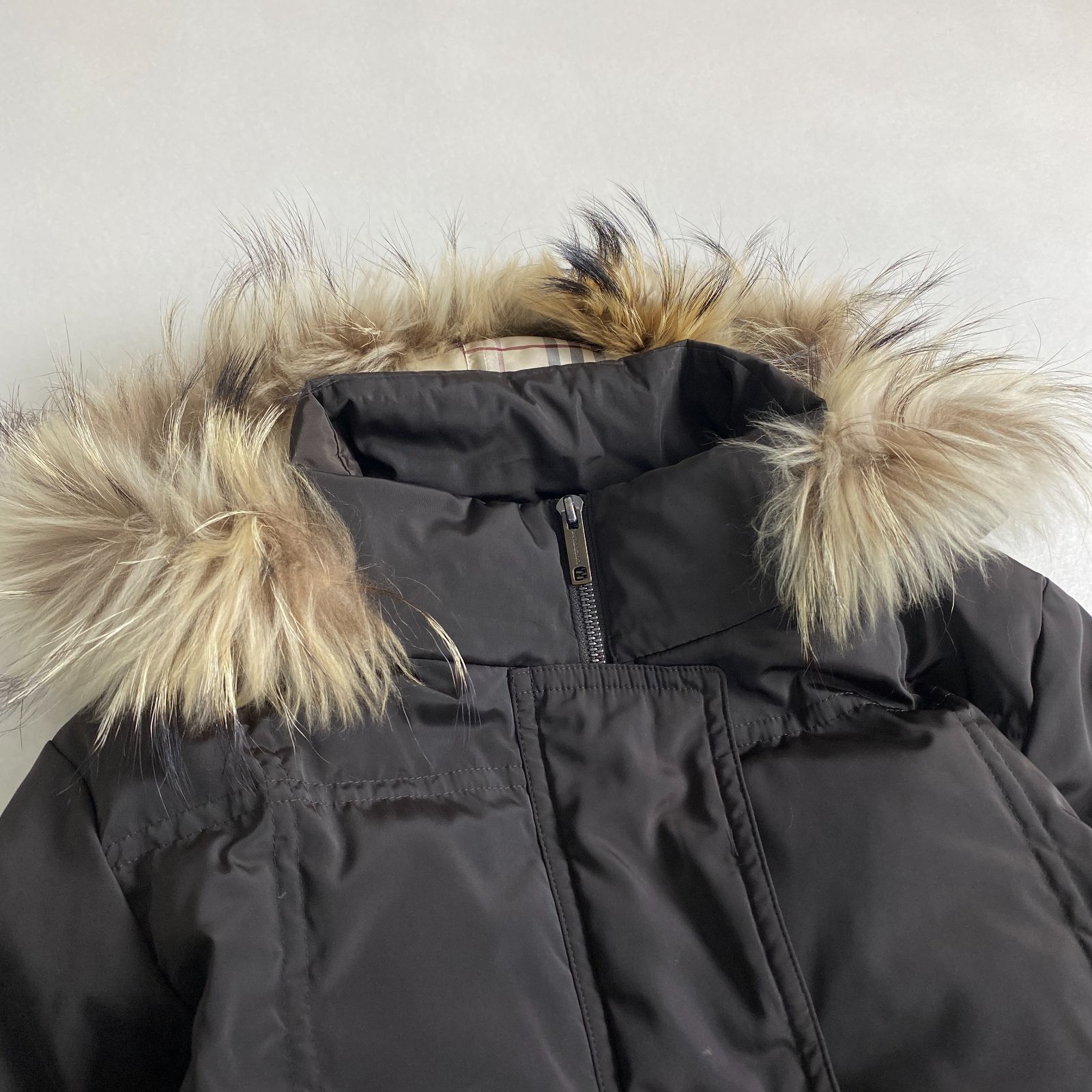 バーバリーロンドン ダウンジャケット 3way ノバチェック ファー