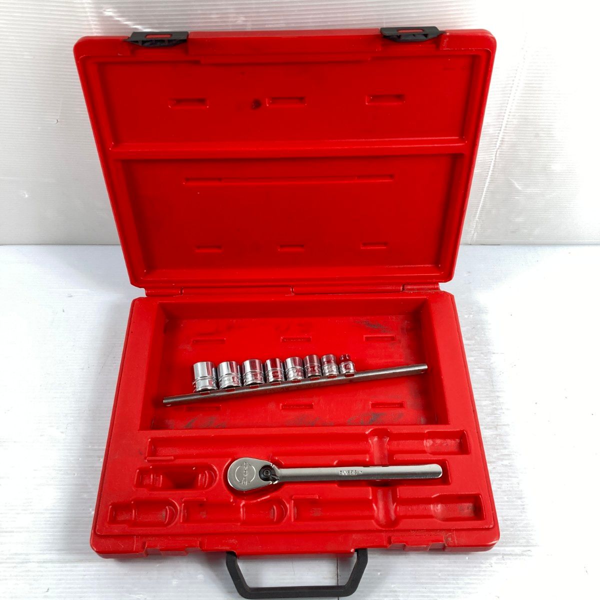 Snap on スナップオン 薄型ロープロファイルラチェットハンドル ＆ソケット ケース入り