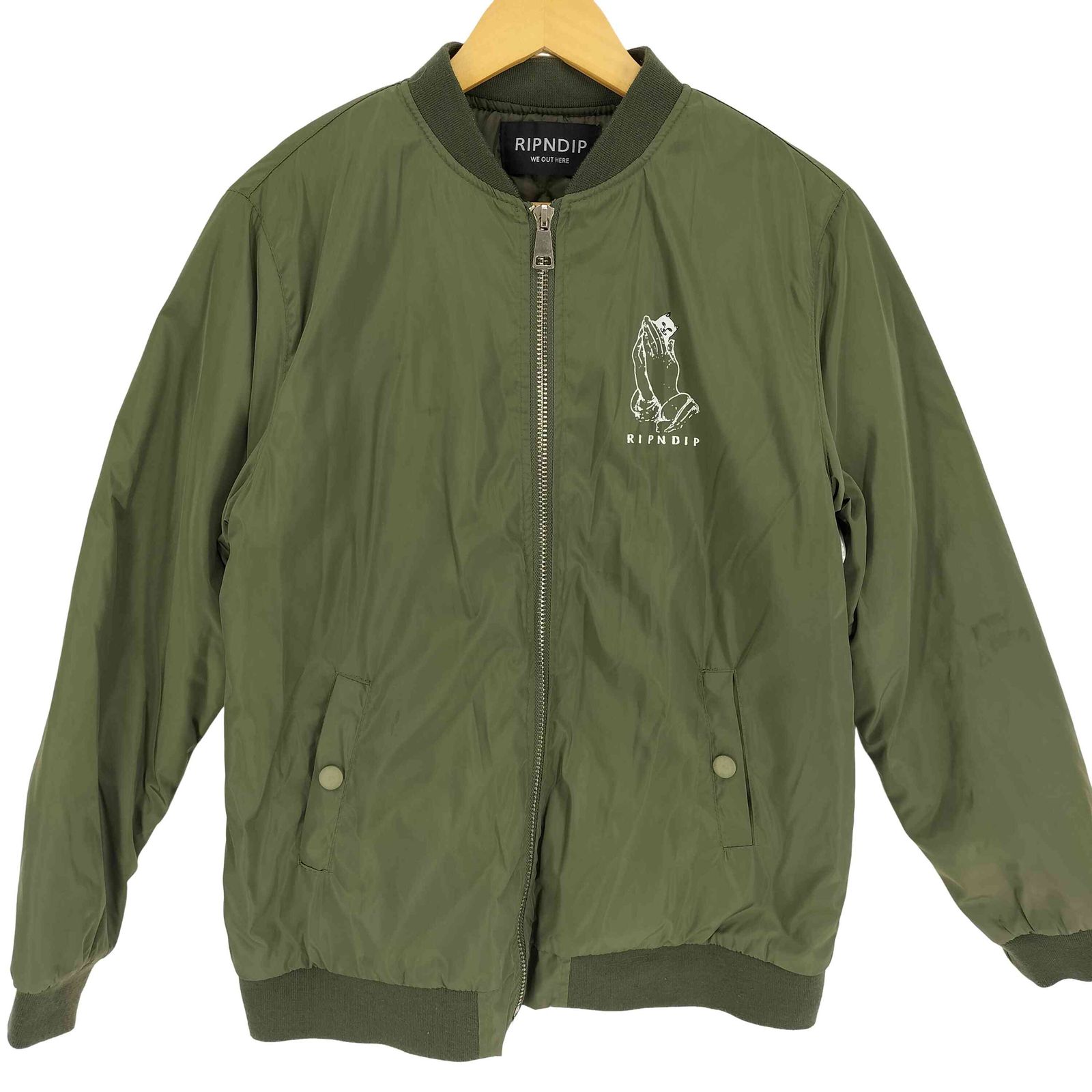 リップンディプ RIPNDIP 両面 プリント ジップアップ フライト 