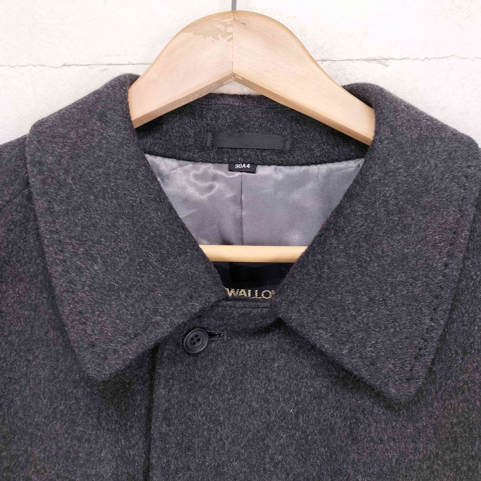 ユーズドフルギ USED古着 カシミヤ100比翼ステンカラーコート メンズ