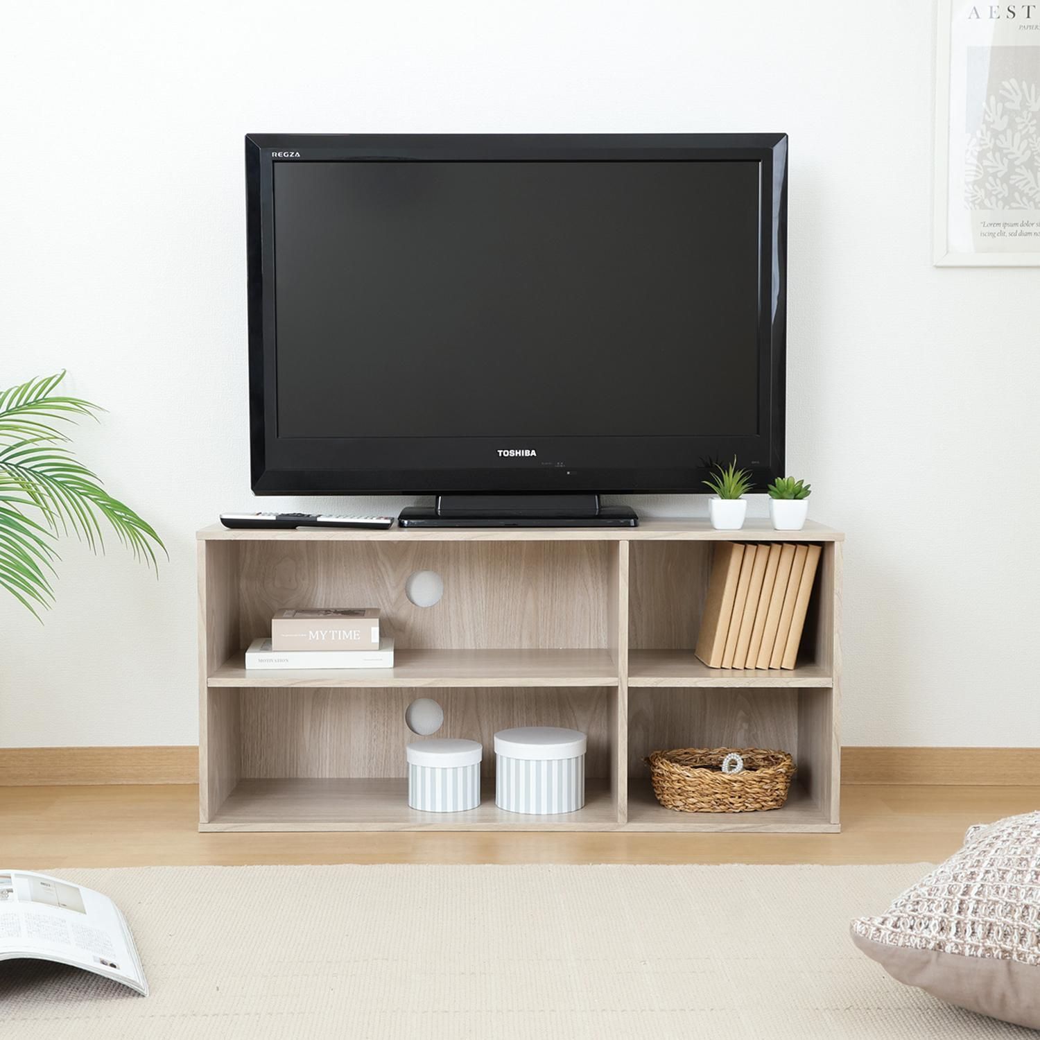 TVラック 89 アッシュグレｰ/ホワイトウォッシュ 43871/43872 不二貿易