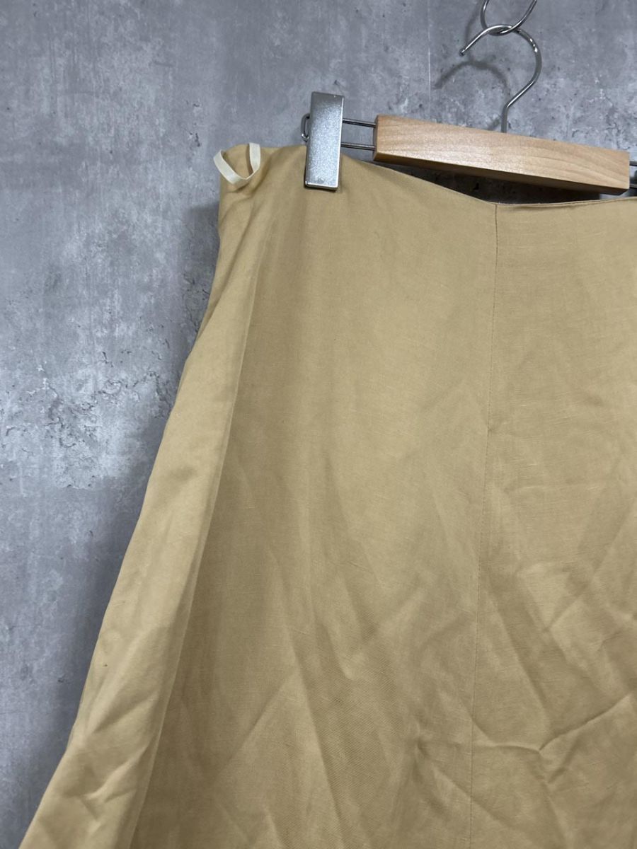 23区 無地 ロング フ スカート size 48 ベージュ レディース