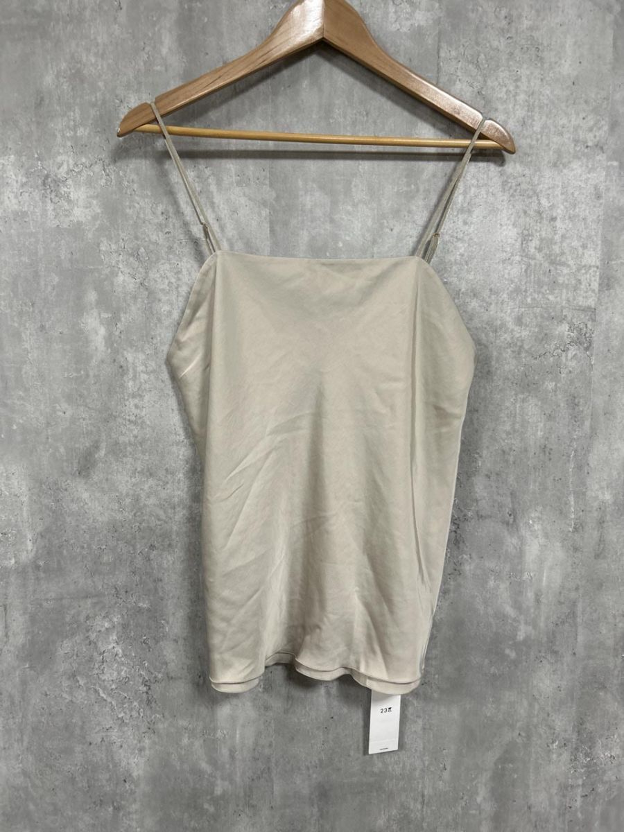 23区 サテン シンプル 無地 カジュアル キャミソール size 46 ベージュ レディース